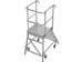 Escabeau mobile Plateforme H 1m 4 marches Aluminium 4 roulettes