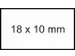 Prijsetiket 10x18mm Sato PB1 afneembaar wit