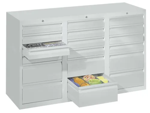 Ladenkast HxBxD 900x1500x500mm 12+6 Laden Gewoon Uitschuifbaar