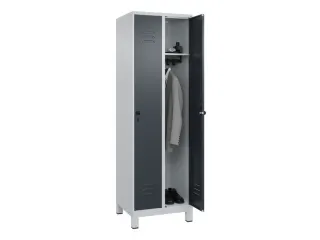 locker,HxBxD 1950x600x500mm,2vak,vak B 300mm,draaigrendel,voeten - 3