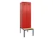 locker met bank,voor scheiding van kleding,HxBxD 2120x600x815mm,2vak