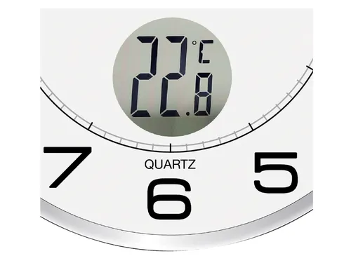 Wandklok Unilux Tempus Ø 30.5cm lichtgrijs/wit