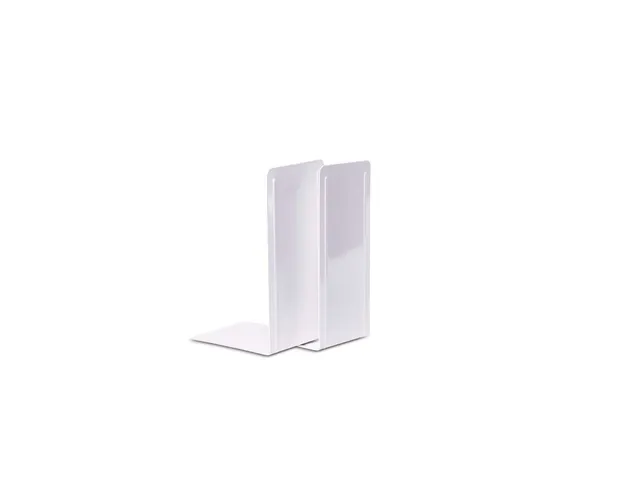 Boekensteun MAUL Pro 140x120x240mm set 2 staal wit