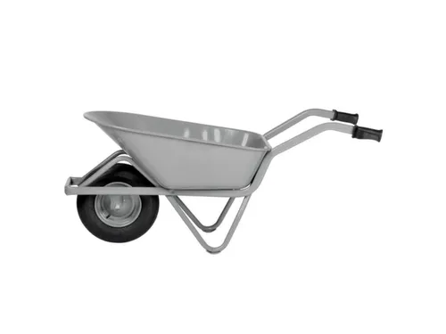 bouwkruiwagen,80l,HxBxD 620x590x1450mm,stalen buis,grijs,lucht-banden