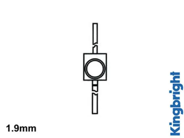 Subminiatuur Solid-State LED 1.9mm Rood Diffuus