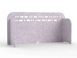 Akoestisch PET-vilt scheidingsscherm M 100x35cm lichtgrijs
