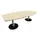 Vergadertafel Vatvormig Hxbxd 72x240x80/120cm Esdoorn Frame Ral9006