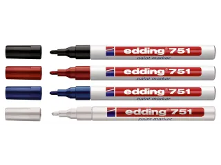 Viltstift Edding 751 Lakmarker Rond Rood 1-2mm - 3
