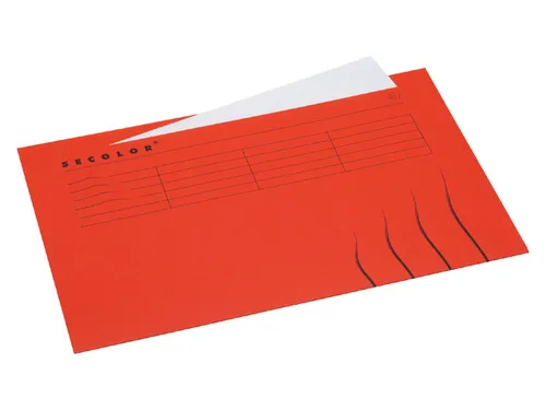 Vouwmap Secolor Folio ongelijk 225gr rood