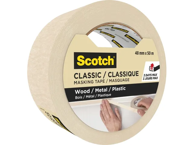 Afplaktape Scotch Classic 48mmx50m beige