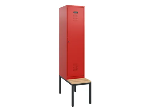 locker met bank,HxBxD 1950x400x815mm,1vak,vak B 400mm,cilinderslot