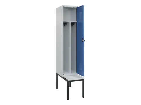 locker met bank,voor scheiding van kleding,HxBxD 2120x400x815mm,1vak