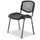 Buisstalen Stoel Zwart Stof Netrug Zitting BxD 475x415mm Frame Zwart