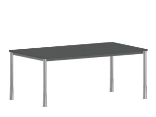 In hoogte verstelbaar bureau,HxBxD 720-840x1800x1000mm,MS-donkergrijs - 2