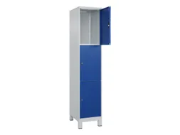 lockerkast,HxBxD 1950x400x500mm,1x3vakken,vak B 400mm,cil.-slot,voeten