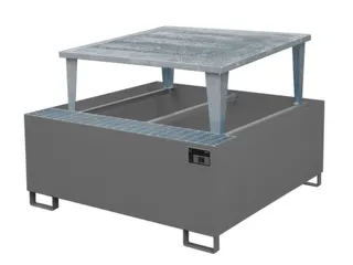 opvangbak,v. 1xIBC,opvangvol. 1000l,HxBxD 1083x1460x1460mm,m. aftapbok - 1