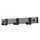Wandgarderobe HIQ 3 Haken zwart grijs