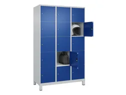 lockerkast,HxBxD 1950x1200x500mm,3x5vakken,vak B 400mm,cil.-slot