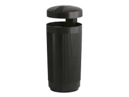 Buitenafvalbak met afdak zwart 50 liter
