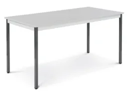 Tafel Vierkant 180x80 Cm Rechthoekig Frame Antraciet Blad Grijs
