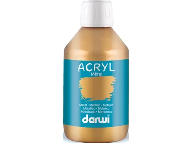 Darwi Metal Effect Acrylverf Goud 250ml
