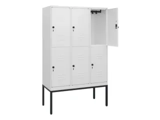 dubbeldekse locker,HxBxD 1950x1200x500mm,3x2vak.,vak B 400mm - 2