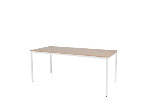 Domino Basic Tafel Vaste Hoogte 1800x800mm Hav/Kers 25mm Wit 4-Poots