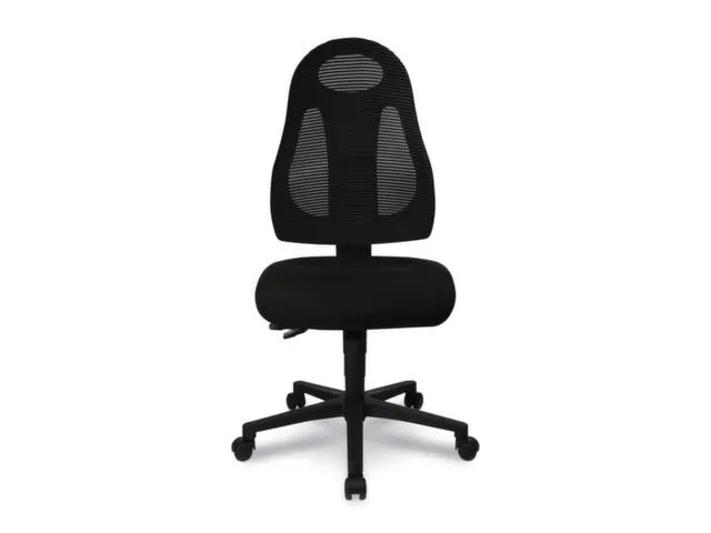 chaise de bureau pivotante,Mécan. synchrone,assise tissu noir