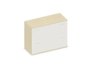 hangmappenkast 770x1000x430mm 2hangmappenframes Esdoorn+ wit - 1