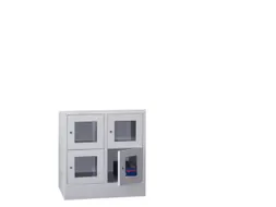 lockerkast,HxBxD 855x800x500mm,2x2vakken,RAL7035,front RAL7016