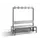 omkleedbank,HxLxD 1710x1500x760mm,HPL zilvergrijs,frame staal RAL7021