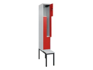 Z-garderobekast,HxBxD 2120x300x815mm,2vak,vak B 300mm,cil.-slot - 2