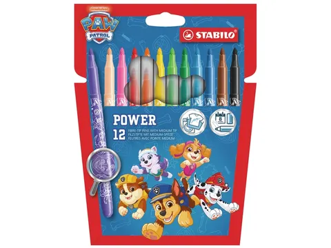 Viltstift STABILO power PAW Patrol 12 stuks