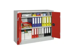 Ruime Vouwdeurkast 1000x1200x400mm 2legborden Ral7035 Front Ral3000