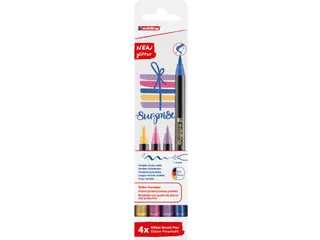 Brushpen edding 1340 glitter assorti set à 4 stuks - 2