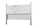 Schoolbord Dubbelvlaksbord 100x250cm Verstelbaar Kolom Wit Emaille