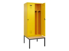 locker met bank,voor scheiding van kleding,HxBxD 2120x800x815mm,2vak