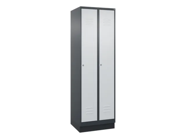 locker,HxBxD 1950x600x500mm,2vak,vak B 300mm,cil.-slot,sokkel