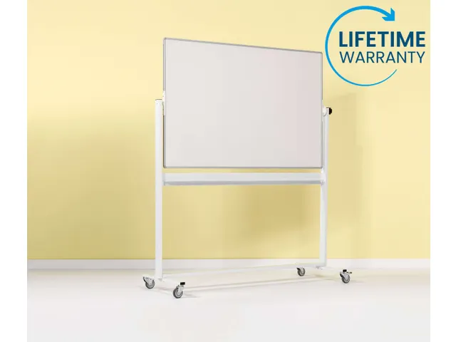 Mobiel magnetisch whiteboard 120x150cm emaille met starterkit