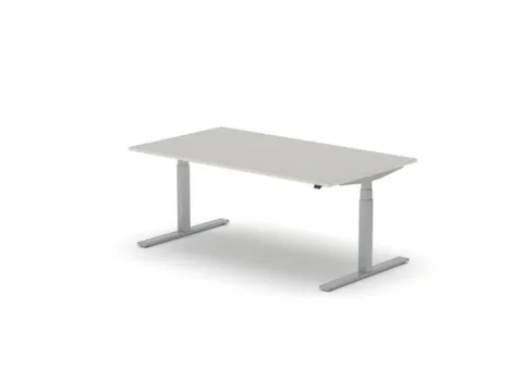 Elektrisch ihv bureau,HxBxD 650-1310x1800x1000mm,blad lichtgrijs