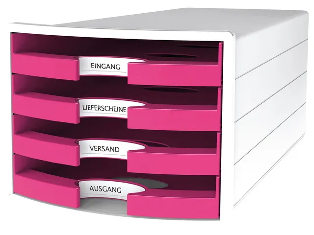 Ladenkast HAN Impuls met 4 laden open roze