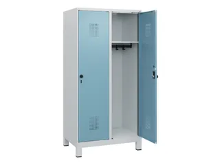 schoollocker,HxBxD 1630x800x500mm,2vak,vak B 400mm,draaigrendel,voeten - 1