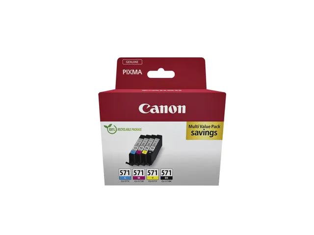 Canon CLI-571 multipack zwart + 3 kleuren origineel