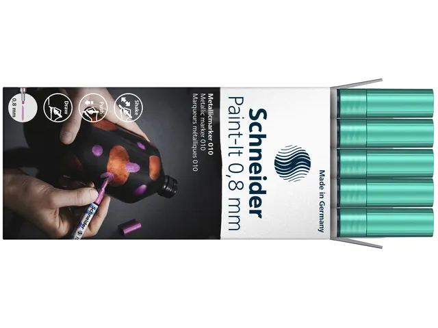 Metallic marker Schneider Paint-It 010 0.8mm groen metallic