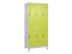 dubbeldekse locker,HxBxD 1950x900x500mm,3x2vak.,vak B 300mm