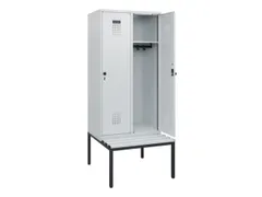 locker met bank,HxBxD 1950x800x815mm,2vak,vak B 400mm,draaigrendel