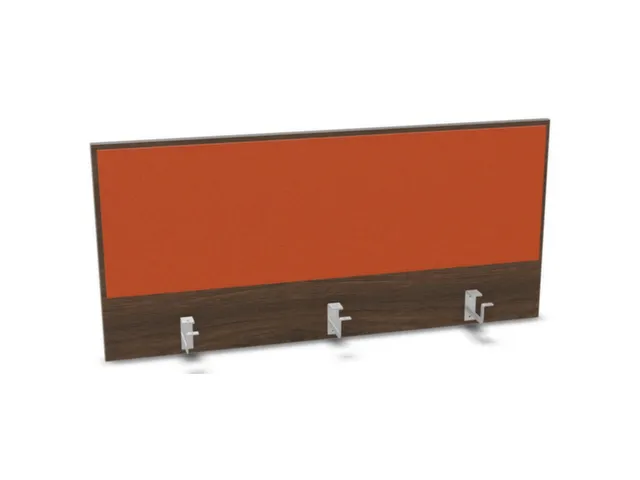 opzetpaneel bureau aanbouw achter NV bruin hickory oranje 1200mm