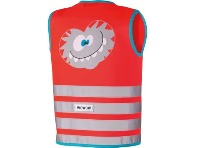 Crazy Monster Jacket Reflecterend Fluohesje Kind Rood Small