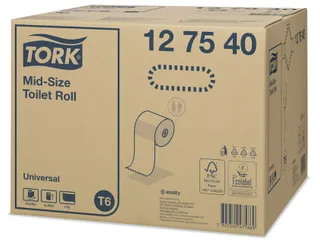 Toiletpapier Tork Mid-size T 6 universeel 1-laags 135m wit 127540 - 4