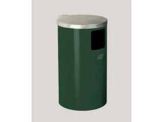 Afvalverzamelaar Wand-/Buisbevestiging 30 Liter Verzinkt Romp Ral6001 - 1